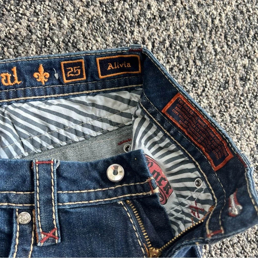 ROCK REVIVAL Alivia Dark Blue Jeans - Picture 6 of 14